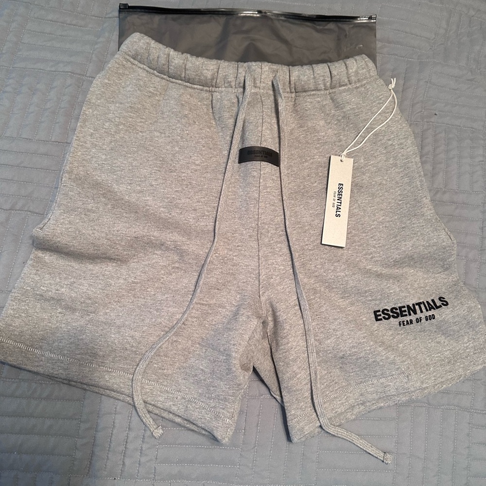 Fear of God Essentials Light Gray Athletic Shorts